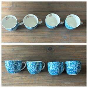 Lilly Pulitzer “Lion Around” set of four ceramic coffee mugs